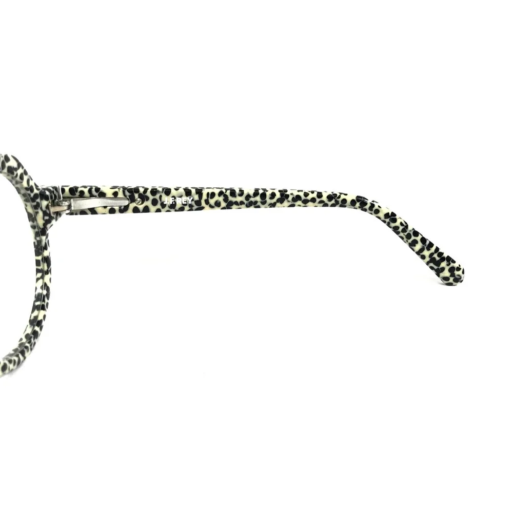 J.F. Rey Eyeglasses Frames JF1342 9138 Black White Cow Print Polka Dot 51-22-140